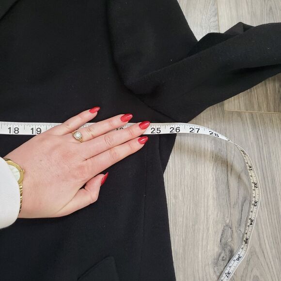 LORO PIANA 100% Cashmere Coat Men's 46R Black Long Overcoat Classic Quiet Luxury - Picture 8 of 16